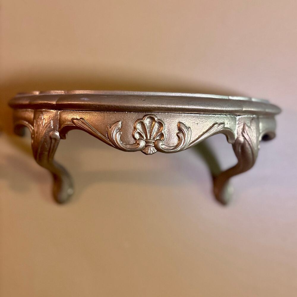 Vintage Burwood Gold Hollywood Regency Wall Shelf 12 Inches #2625